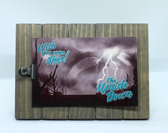 Upside Down Postcard - fake vintage postcard, stranger things gifts
