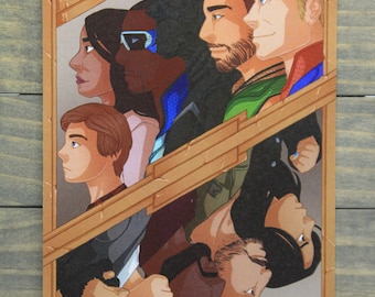 The Boys Group Postcard - Gift for superhero fans