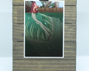 Angler Mermaid Postcard | Creepy Postcard, Scary Mermaid Gift, Sea Monsters, Lassophobia, Halloween Gift Ideas, Cabinet of Curiosities