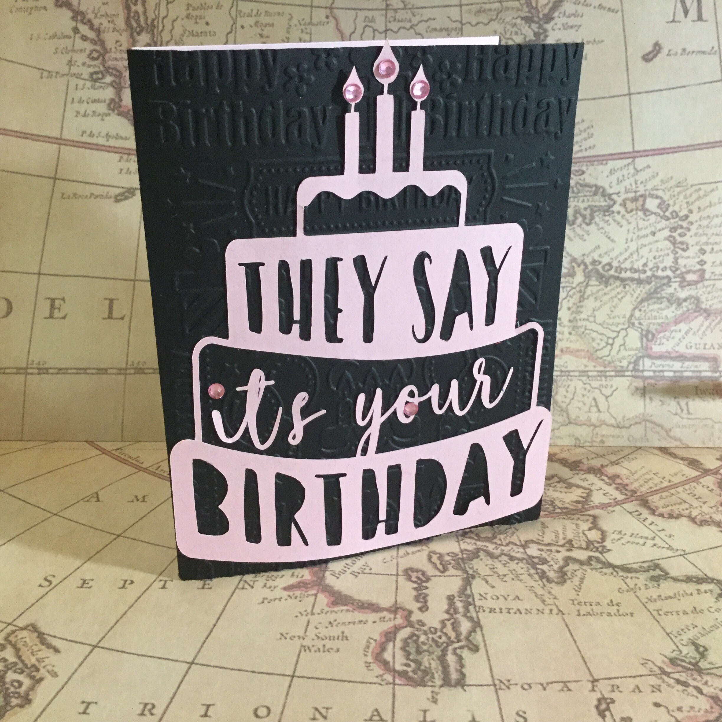 They say its your birthday handmade greeting card left blank etsy