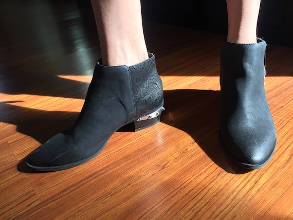 Spiked Black Ankle Boots