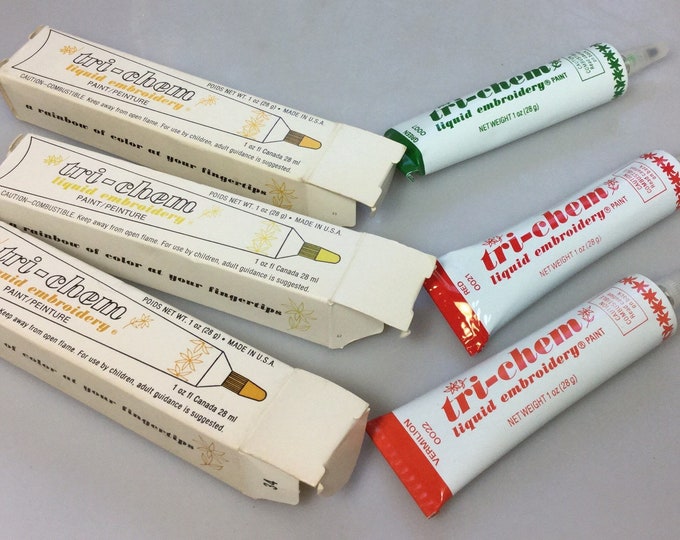 Trichem Liquid Embroidery Paint Pens Green, Yellow, Red Etsy