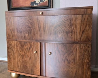 English Art Deco Bar Cabinet
