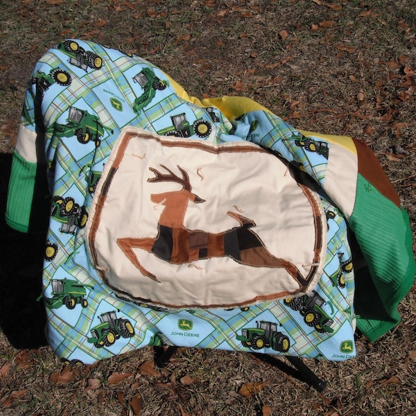 John Deere Fleece Fabric Etsy