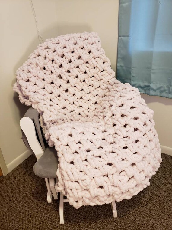 Chunky Crochet Throw Blanket Etsy