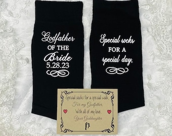 Godfather of the Bride, Uncle of the Bride, Brother of the Bride gift, Of all our walks, OR Special Socks, Special Walk, FREE sock label