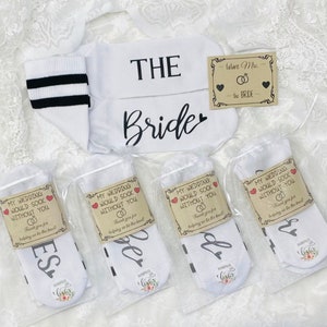 Bridesmaid Gifts, Sock Sets, Proposal Socks, Wedding Party Socks, Bridal Party Socks, Wedding Socks, Proposal or Thank You Gift Sets