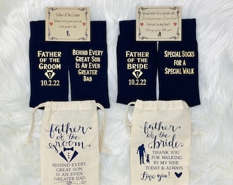 Father of the Groom Wedding Socks, Father of the Bride, Wedding Party Socks, Groom Gift, Personalized, Custom, Father in Law Gift, Cold Feet