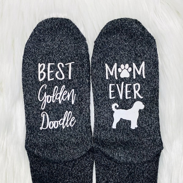 Goldendoodle Mom Gift, Golden Doodle Socks, Best Mom Ever, Personalized Custom,  Present