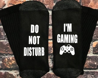 Gamer gift, All Sizes AVAILABLE Gaming gift, I'm gaming, Do not disturb socks, I'm gaming socks, Gaming Controller Socks,