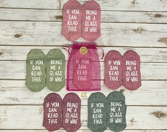 Wine Socks. FREE gift bag. 50% off. If you can read this, Bring me a glass of wine. Bridesmaid Gift. Bachelorette Party. Birthday for her.