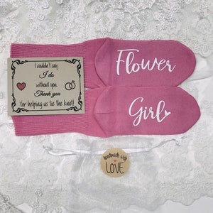 Flower girl socks for girls, Wedding Socks, Flower girl gifts, Ring Bearer, Ring Security, Bridal party, Flower girls, Wedding Party