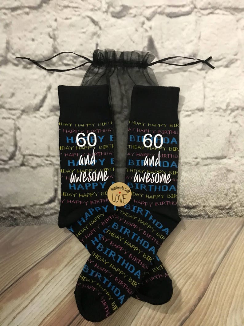 Birthday Socks ANY age Happy Birthday gift socks Birthday Etsy