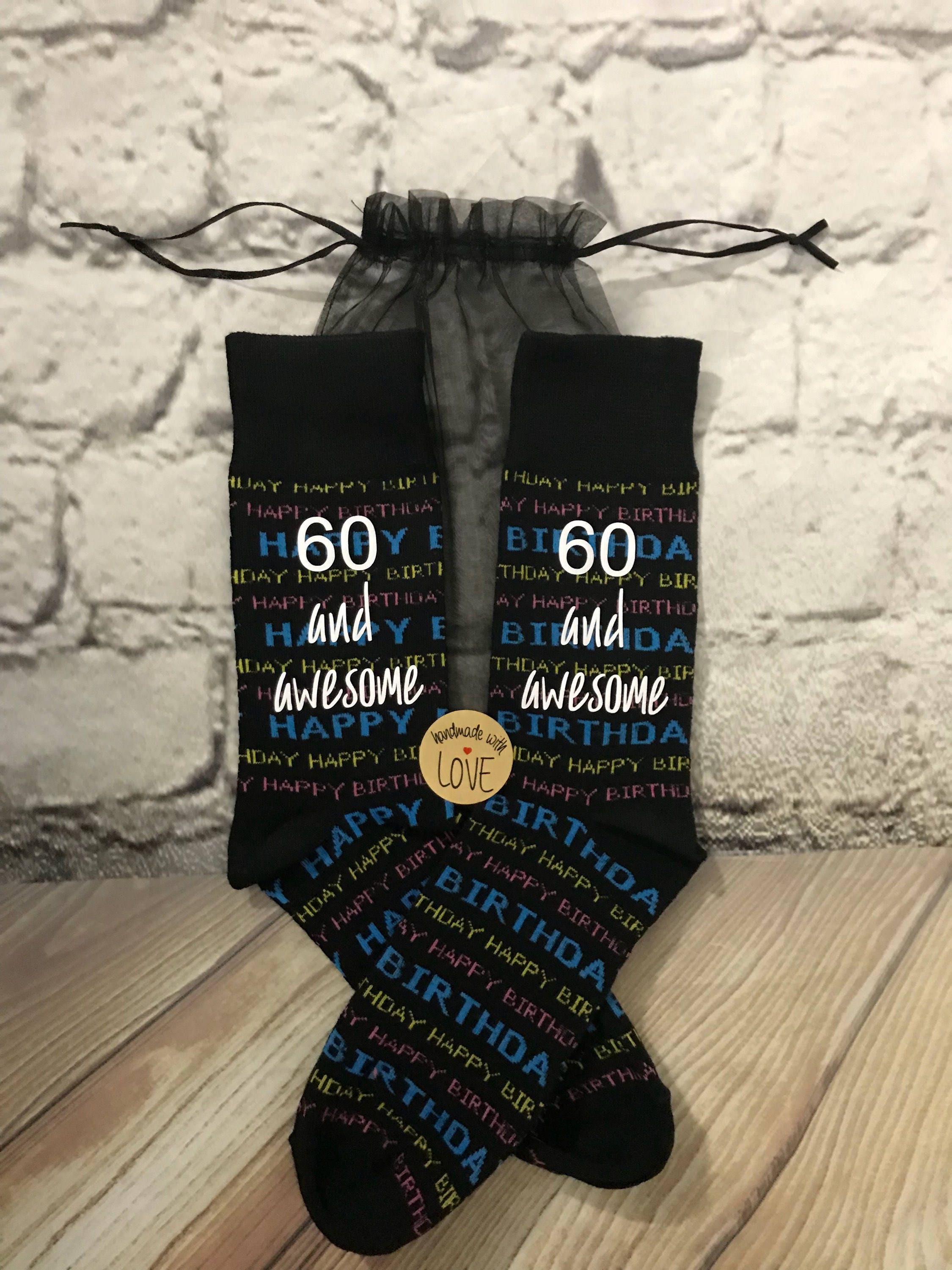 Birthday Socks ANY age Happy Birthday gift socks Birthday Etsy