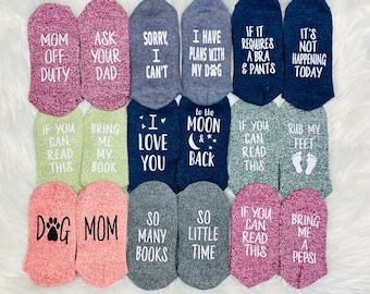 If You Can Read This. Gift under 15, Message Socks, Heels with Feels, Funny, Unique, Mom
