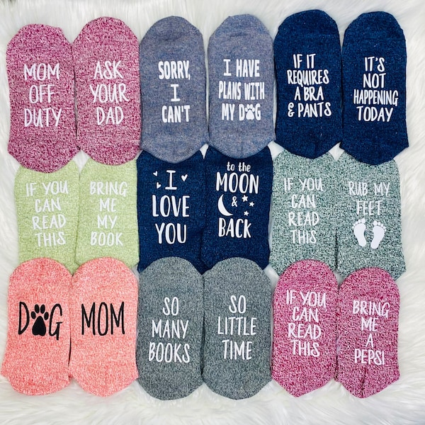 If You Can Read This Socks Etsy