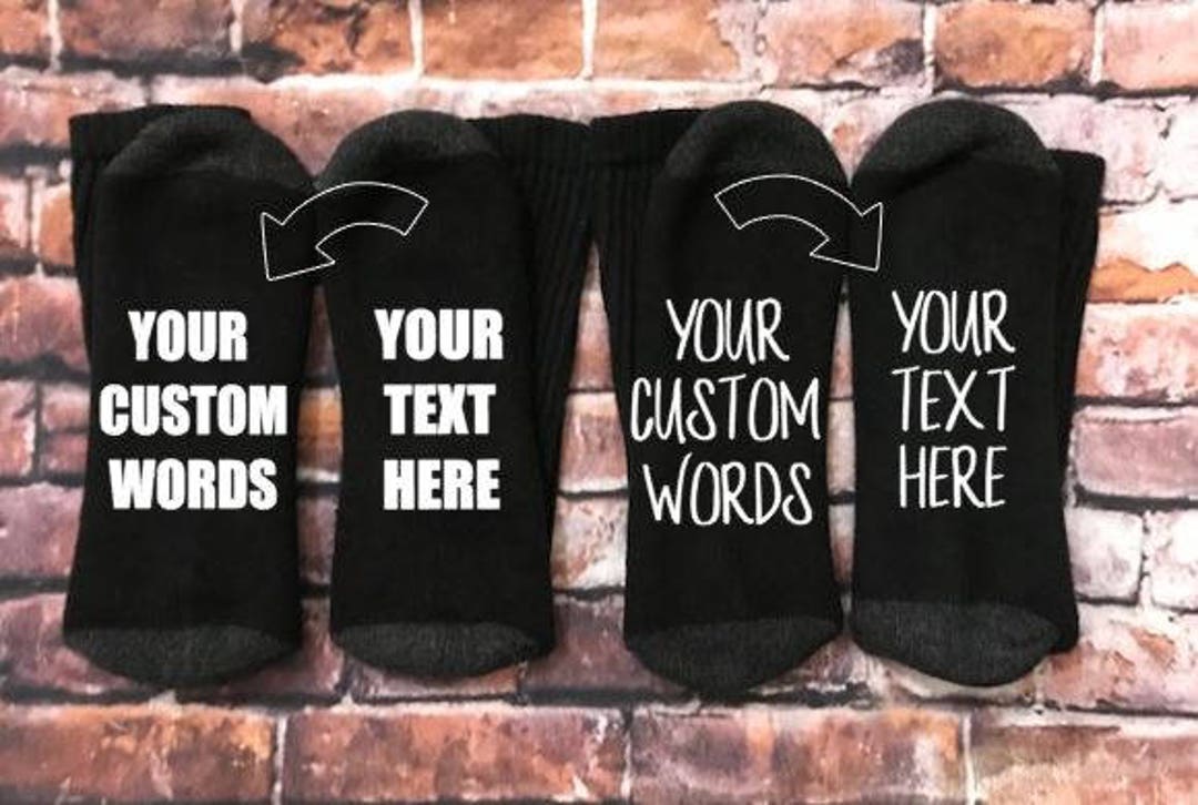 Personalized Socks: Custom, One of a Kind Gift, Father's Day - Your ...