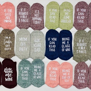 Back to school Teacher Gift, Mom, Birthday, Pepsi, Coke, Diet Coke, Best Friend, Funny Socks, Gift, Wine Socks, If you can read this