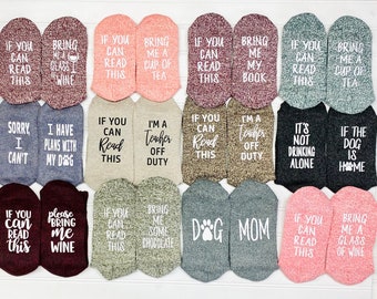 Teacher Gift: , If you can read this, bring me a glass of wine, Gift for Her, Dog Mom, Several Sayings, Black Friday