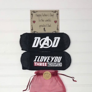 Gift, I love you 3000, three thousand, 3000, Avengers, Endgame, Iron Man, Ironman, Daddy, Dad socks, Father 3000 gift, Husband