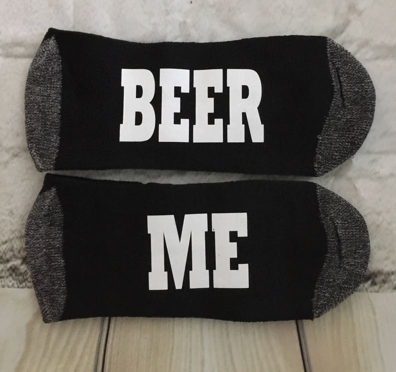 BEER ME, Funny Beer Me Socks, These can be your beer drinking socks, Beer Gift for Dad, Beer Grandpa gift, , Beer gift image 5