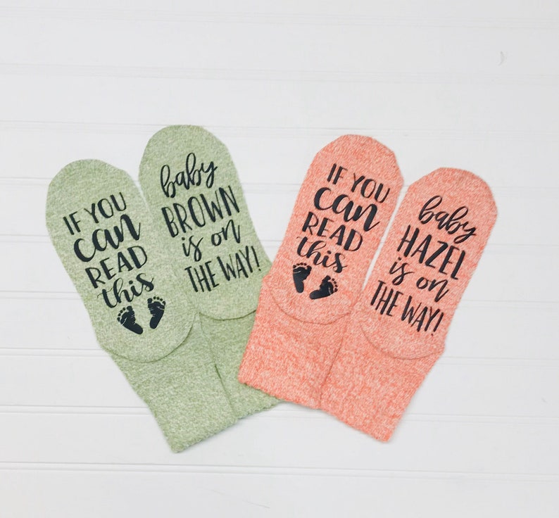 Baby Shower gift Personalized Labor and Delivery Gift labor and delivery socks If you can read this Pregnancy Baby on the way