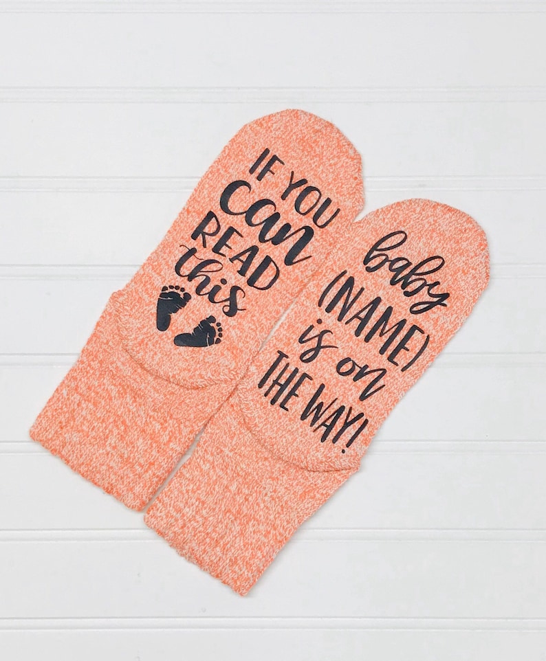 Baby Shower gift Personalized Labor and Delivery Gift labor and delivery socks If you can read this Pregnancy Baby on the way