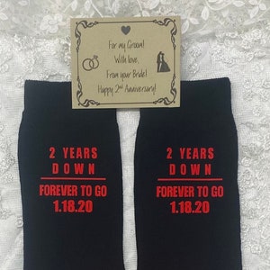 Sole Mates, 2nd Anniversary Cotton gift, men or women, Sock label FREE, Second anniversary Groom or Bride Socks, Groom Gift, Husband Wife