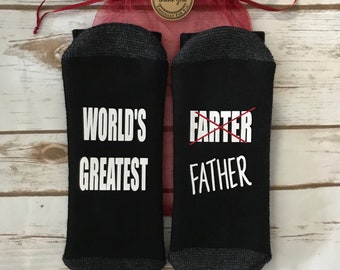 Greatest Father, Grandpa Gift, Father Socks, Funny Dad Socks, Gag Gift, Funny Socks, Gift for Dad,