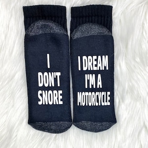 No ronco Sueño que soy una moto, Día del padre, Los calcetines originales de moto, Novio, Regalo para él/ella, Esposo