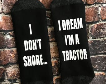 Tractor Gift, Motorcycle, Farmer gift, Birthday Gift, I Don't Snore, I dream I'm a Tractor, Grandpa, for Dad, , SALE