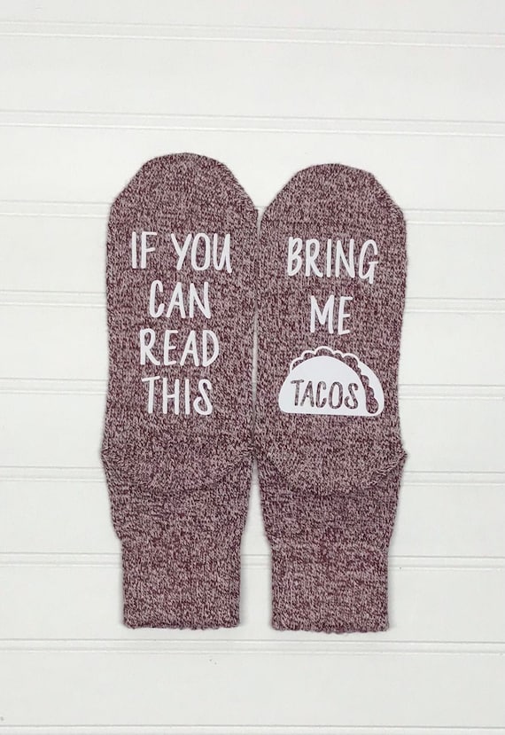 Unisex Custom socks ' If You can read this Bring Me a Glass of Wine Chocolate'