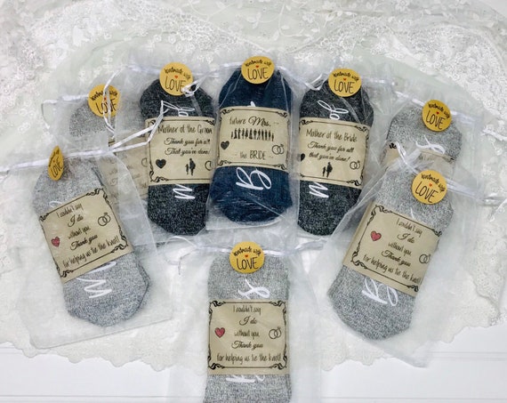 bride and bridesmaid socks