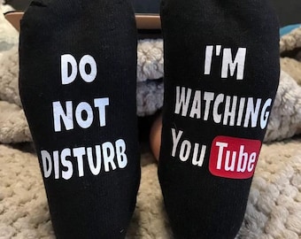 Do not disturb, I'm gaming socks,  Gift, ALL SIZES, Gaming gift, Do not disturb socks, Gaming Controller Socks,