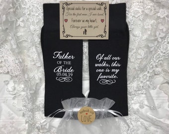 Father of the Bride gift, Special Socks OR Of all our walks, FREE sock label & gift bag, Dad socks wedding, Socks for Dad, Father Bride Gift