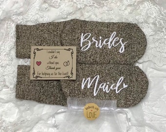 BRIDESMAID GIFTS, bridesmaid socks, bride, wedding socks, bridal socks, bridal party gift, wedding, Mother of Bride, Groom, bridesmaids gift