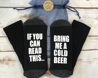 If you can read this bring me a cold beer, Gifts, Men, Women, Beer lovers, For man,  Gift, Gift for Dad, Husband,  SALE