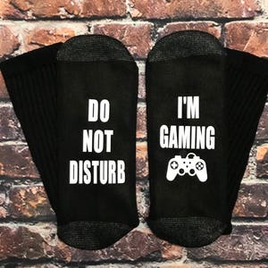 Gaming Socks, Gift for him, Dad Socks, Gamer, Do not disturb socks, Controller, Funny novelty, husband, boyfriend, girl,