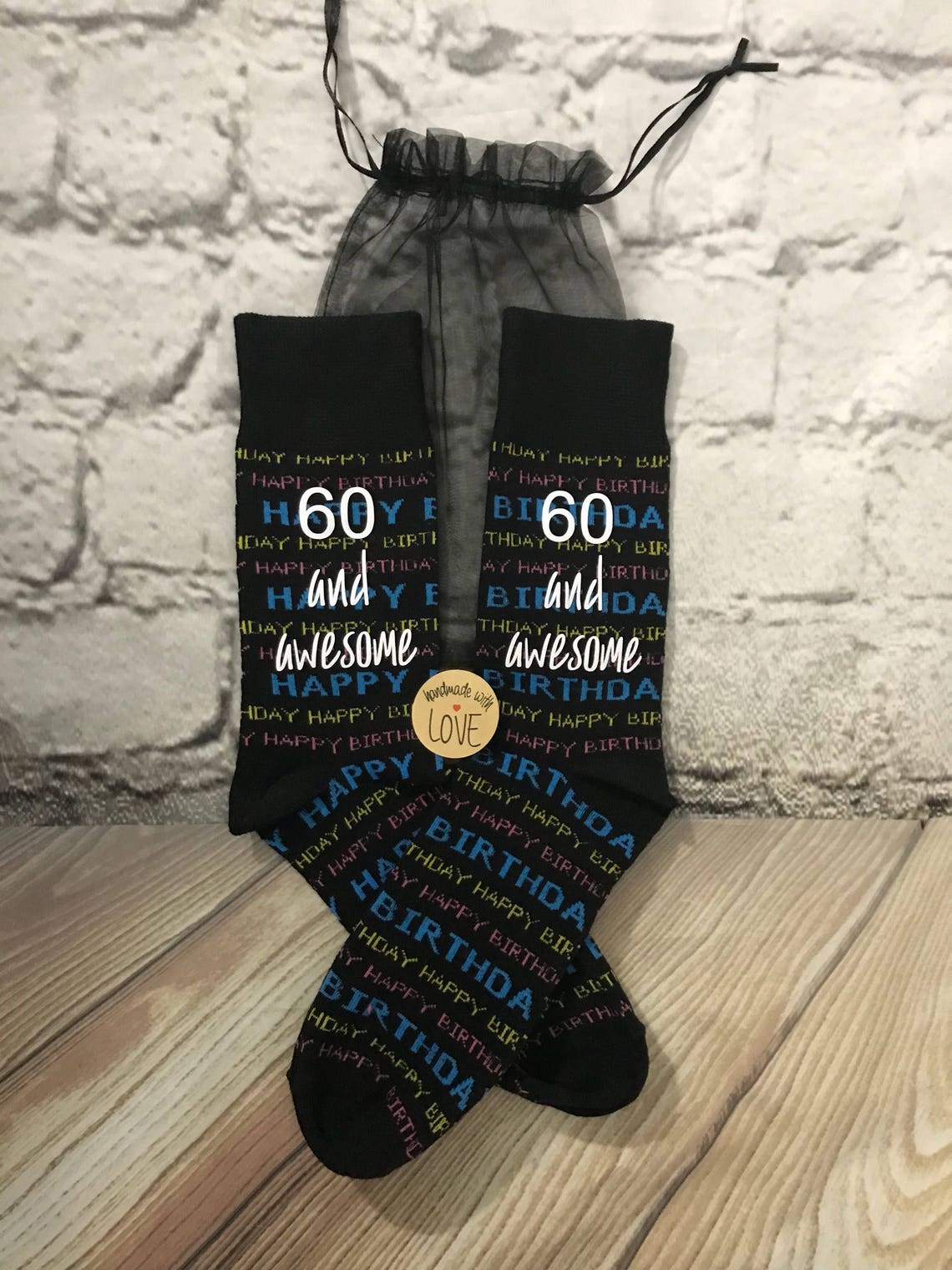 Birthday Socks ANY age Happy Birthday gift socks Birthday Etsy