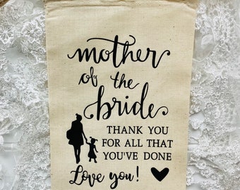 Mother, or Groom Gift Bag from Bride, Father of Groom, Socks Gift Bag | Thank you for raising the man of my dreams | Dad, Hero, Friend Bags