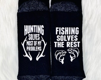 Father’s Day, Hunter Gift Fishing: Bird Hunting Men Duck Novelty Socks Fisherman Boyfriend Husband