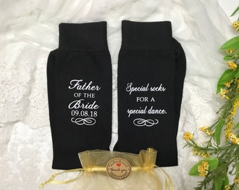 Special Dance Wedding Socks, Groom Socks, Father of the Bride gift, Special Socks OR Of all our walks, FREE sock label & gift bag, Wedding