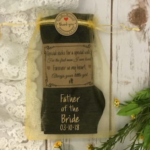 Father of the Bride Socks, Wedding socks, Free sock label, Of all our walks together this one is my favorite, Bride Father gift