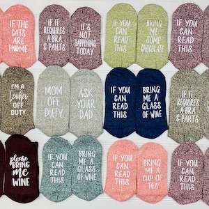 Teacher Gift, Back to School, Halloween, Wine Socks, If you can read this, Bring me wine, Tea, Coffee, Coke, Pepsi, Chocolate, Tacos