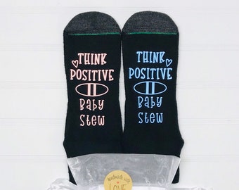 IVF Socks, Fertility Socks, TTC Socks, IVF egg retrieval day, ivf egg transfer, positive thinking, motivational ivf socks, ivf gift, pupo