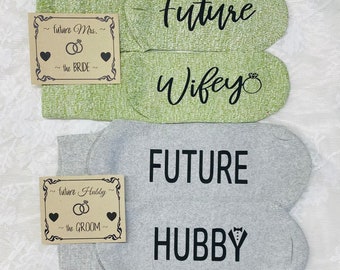 Engagement Gift For the Couple, Wifey, and/or Future Hubby Socks, Future Mrs, Bride to Be, Unique Bridal Shower, Wedding gifts