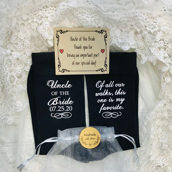 Uncle of the Bride gift, Brother, Of all our walks, OR Special Socks, Special Walk, Father of the Bride Socks, FREE sock label