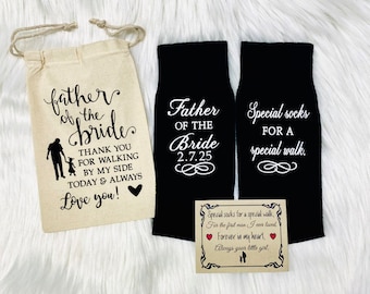 Special Socks for a Special Walk, or Of all our walks, Father of the Bride gift, All Styles of Wedding Socks, Bride's Father Gift