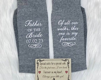 Father of the Bride gift, Of all our walks, OR Special Socks, Special Walk, Father of the Bride Socks, FREE sock label & gift bag