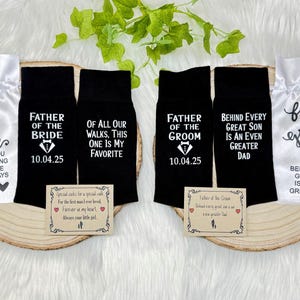 Father of Bride Gift: Groom, Father of Groom, Wedding Party, Cold Feet, Personalized, Custom, Father in Law, Sentimental Wedding Socks